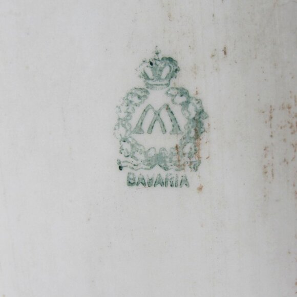 BAVARIA PORCELAIN Tray with Yellow Roses Scalloped Edges Germany Vintage - Picture 6 of 10